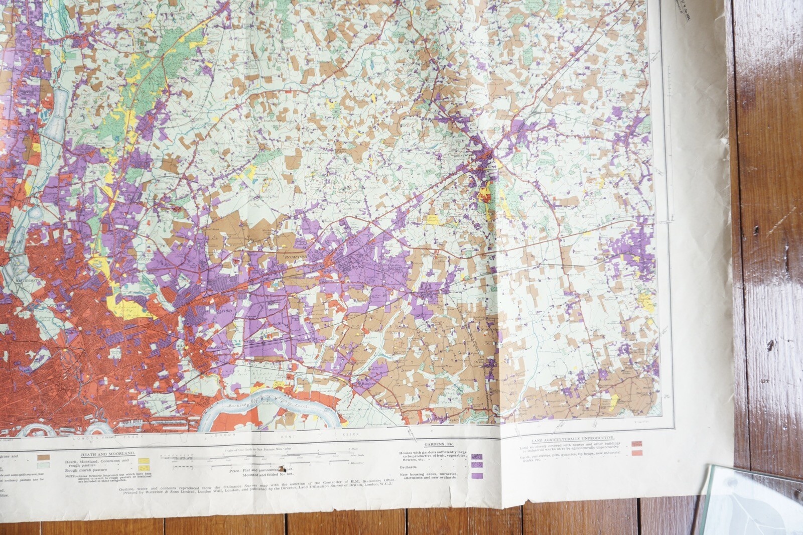 1933 North Eastern London Epping Forest Land Utilisation Survey Railway OS Map