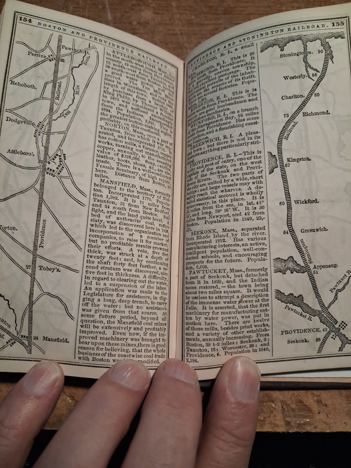 1847 Boston Almanac Many Railroad maps
