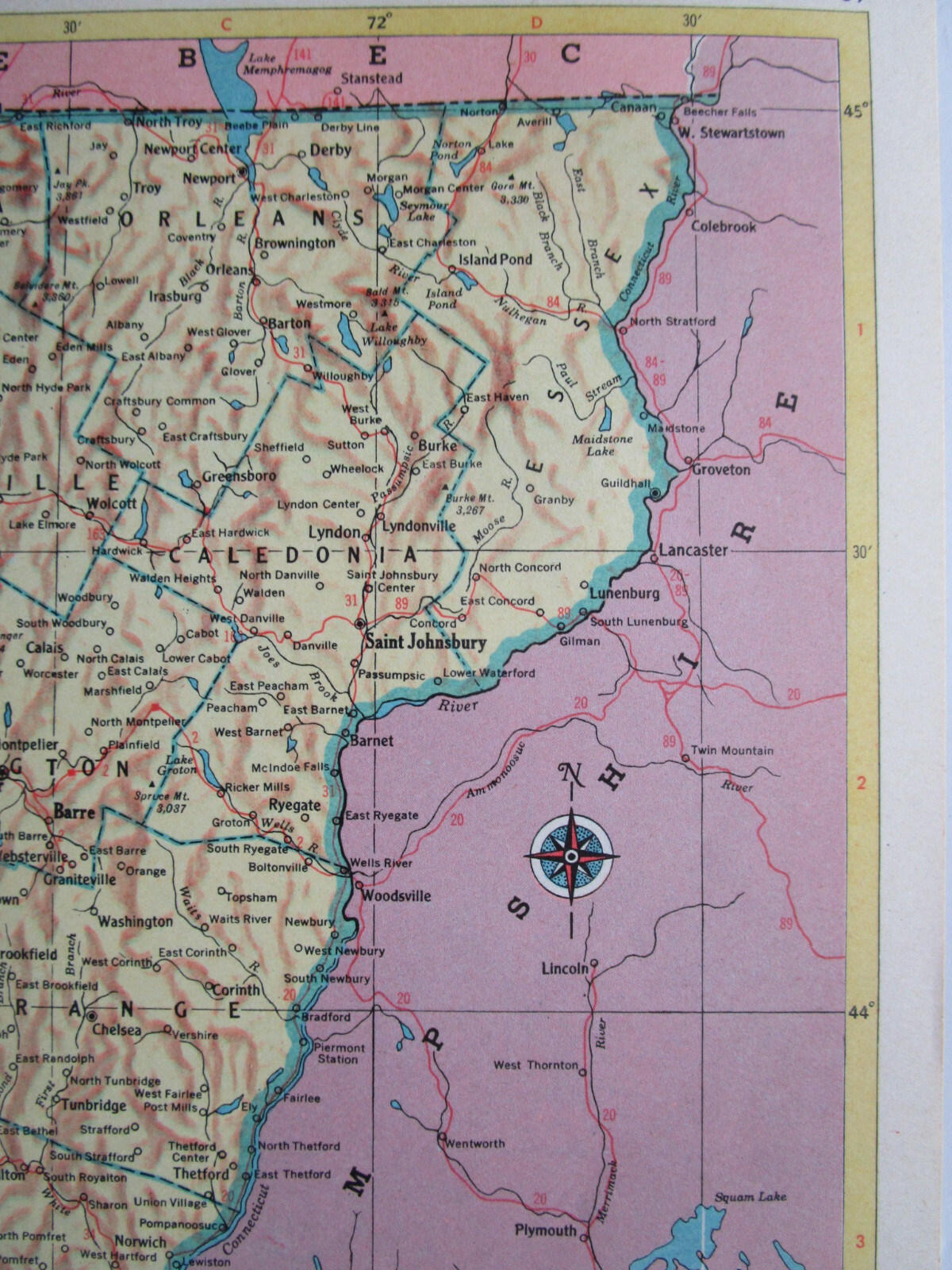 VA VT 1953 VIRGINIA RAILROAD Map WINCHESTER WEST’N RR or VERMONT, LAMOILLE CO RR
