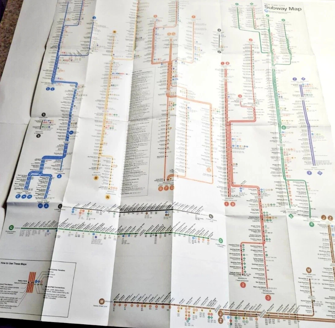 Lot of 8 New York City Subway Map Transit Railroad LIRR Vintage 1990s 2000s