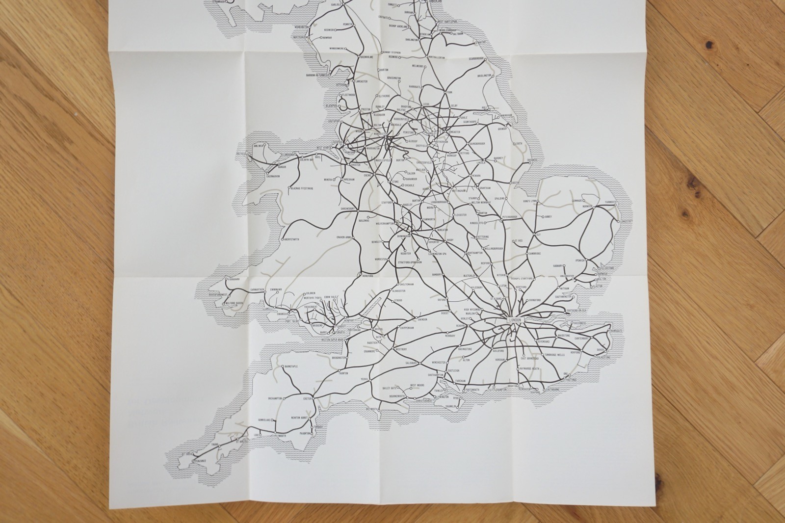 1967 British Rail Network for Development Railway Map