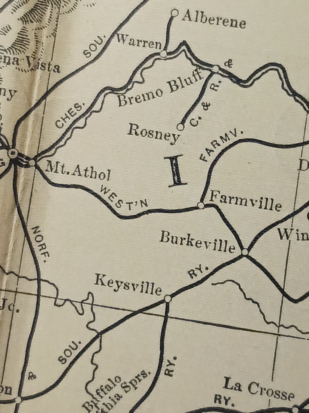 ~1904 Railroad Map West Virginia Maryland Delaware VA all lines Depots 11″x9″