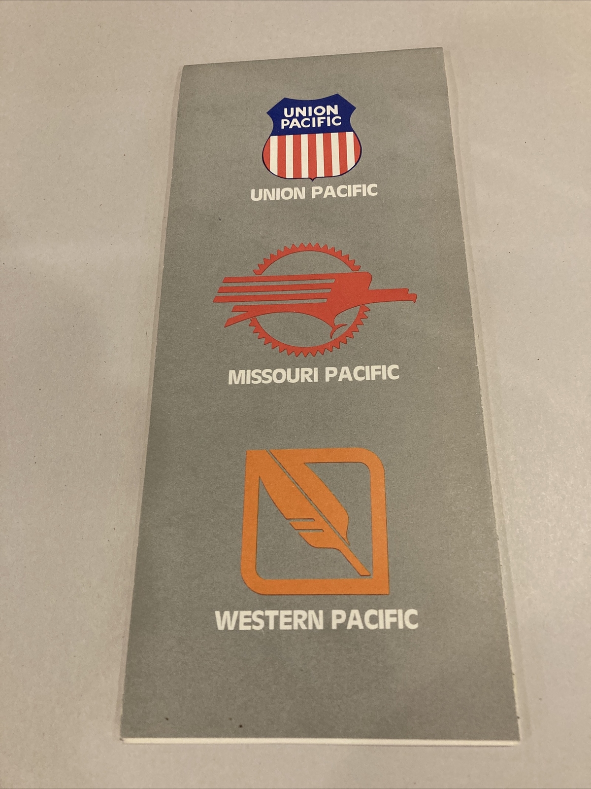 1984 Union Pacific Missouri Pacific Western Pacific Railroad Map