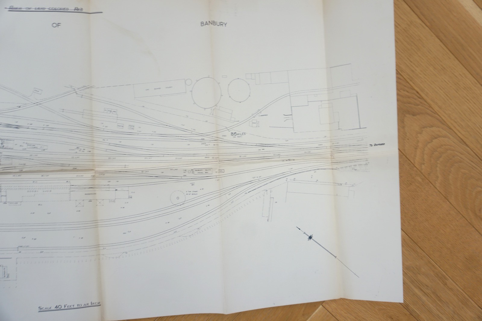 1967 Banbury Station Railway Track Plan Diagram Map Western Region
