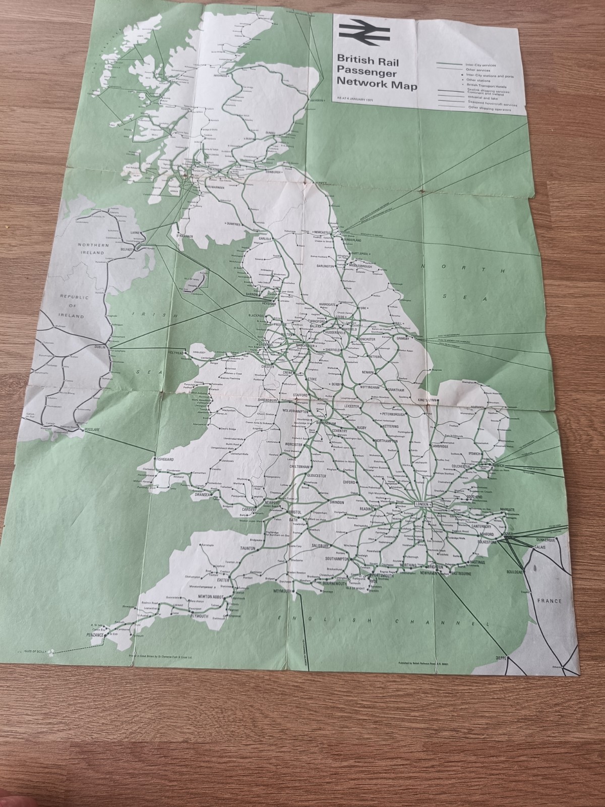 british rail passenger network map 1971