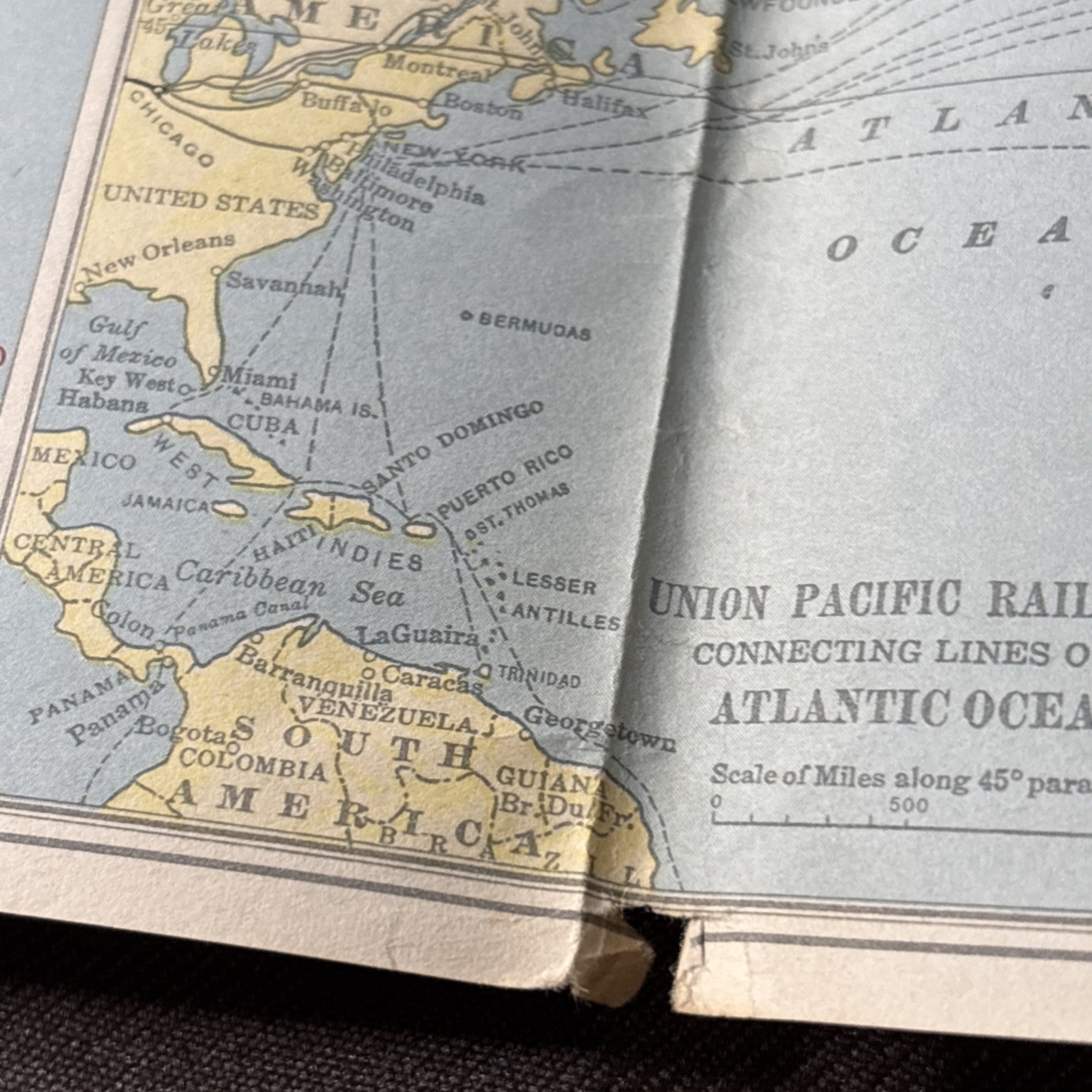 Vintage Union Pacific Railroad Military Map 1950 First Edition