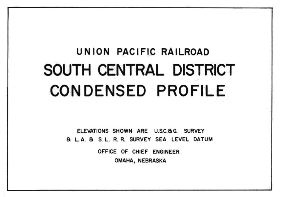 Union Pacific 1980 South Central District Condensed Profile PDF Pages on DVD