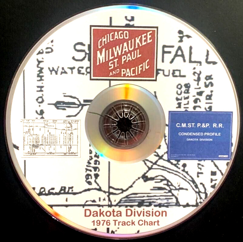 Milwaukee Road CMStP&P 1976 Dakota Division Condensed Profile PDF Pages on DVD