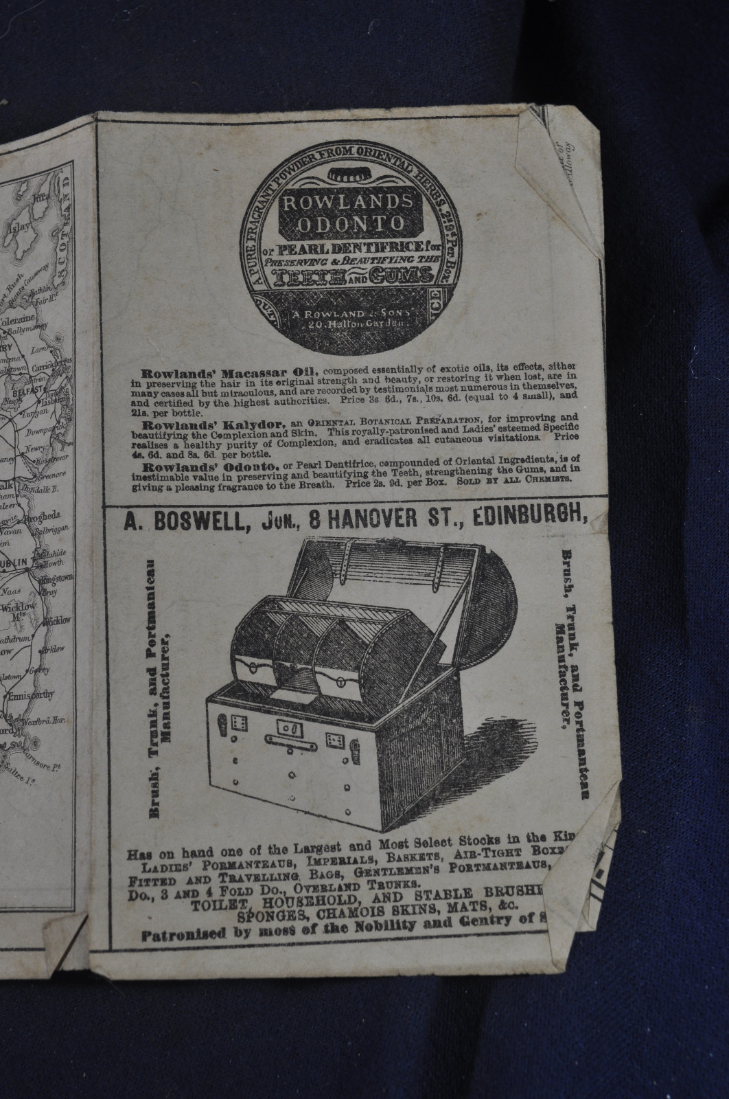 Ca 1873 *VERY RARE* Murrays Railway Map Scotland