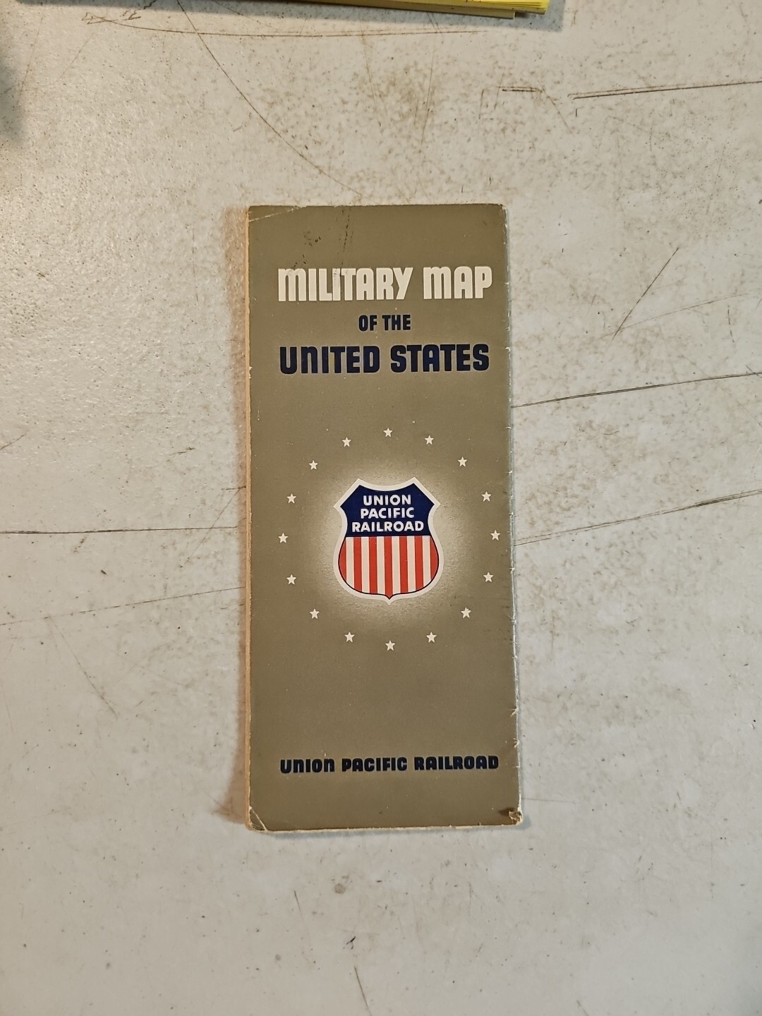 Union Pacific RR Miltary Map of the US 1952 Vintage Road Map