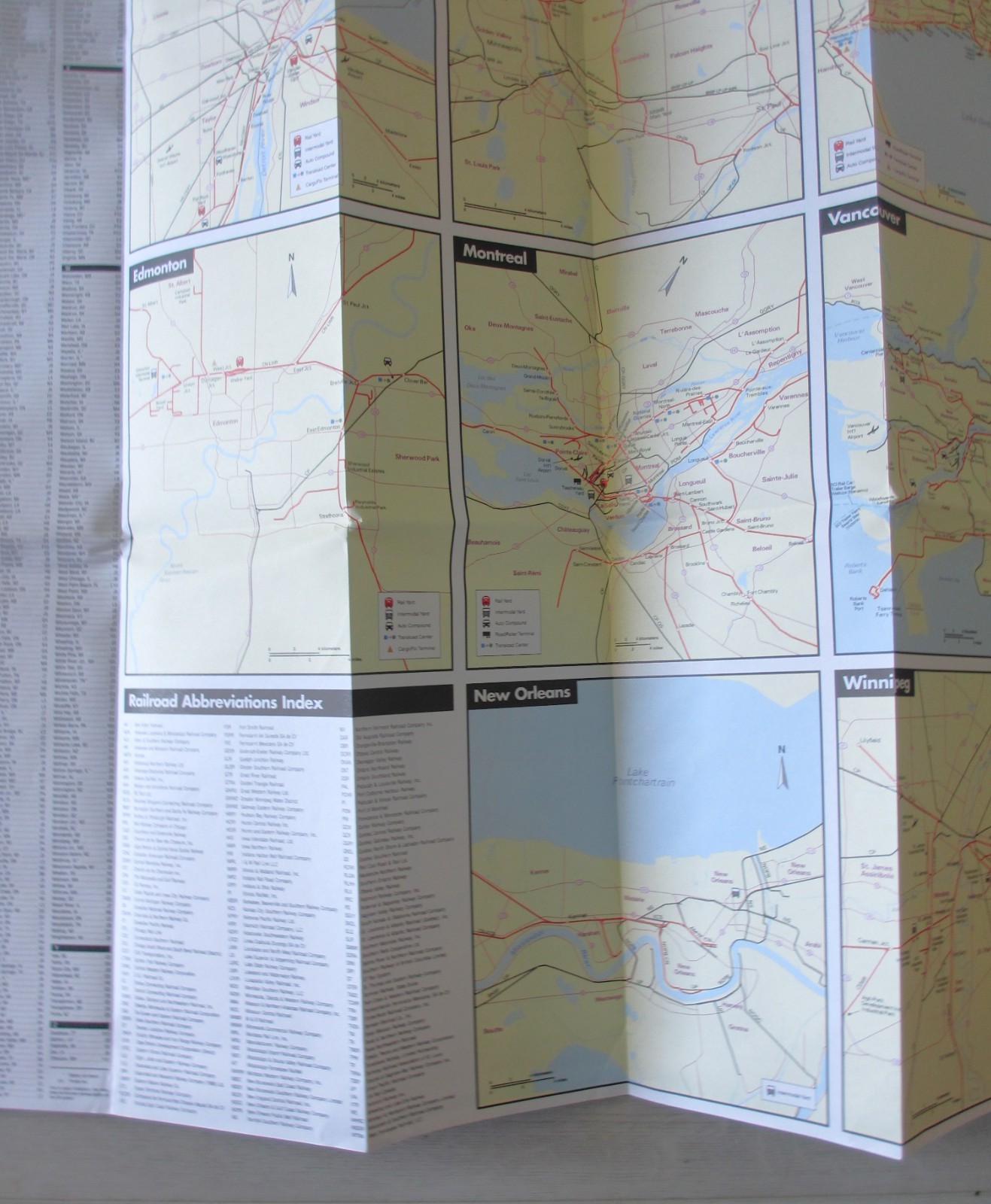 Vintage 2002 Canadian National Railway CN System Map Canada