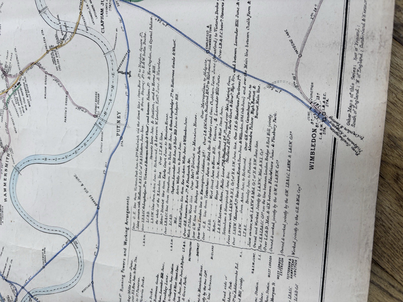 1887 Airey’s Railway Map Of London & Its Suburbs Victorian Railwayana