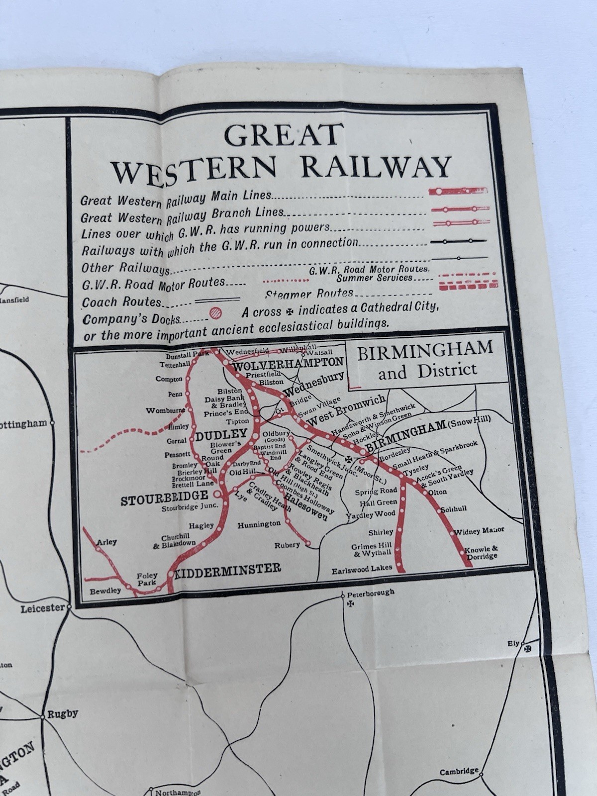 GWR ‘Winter Resorts’ brochure Fold-out system map c1926–30 Great Western Railway