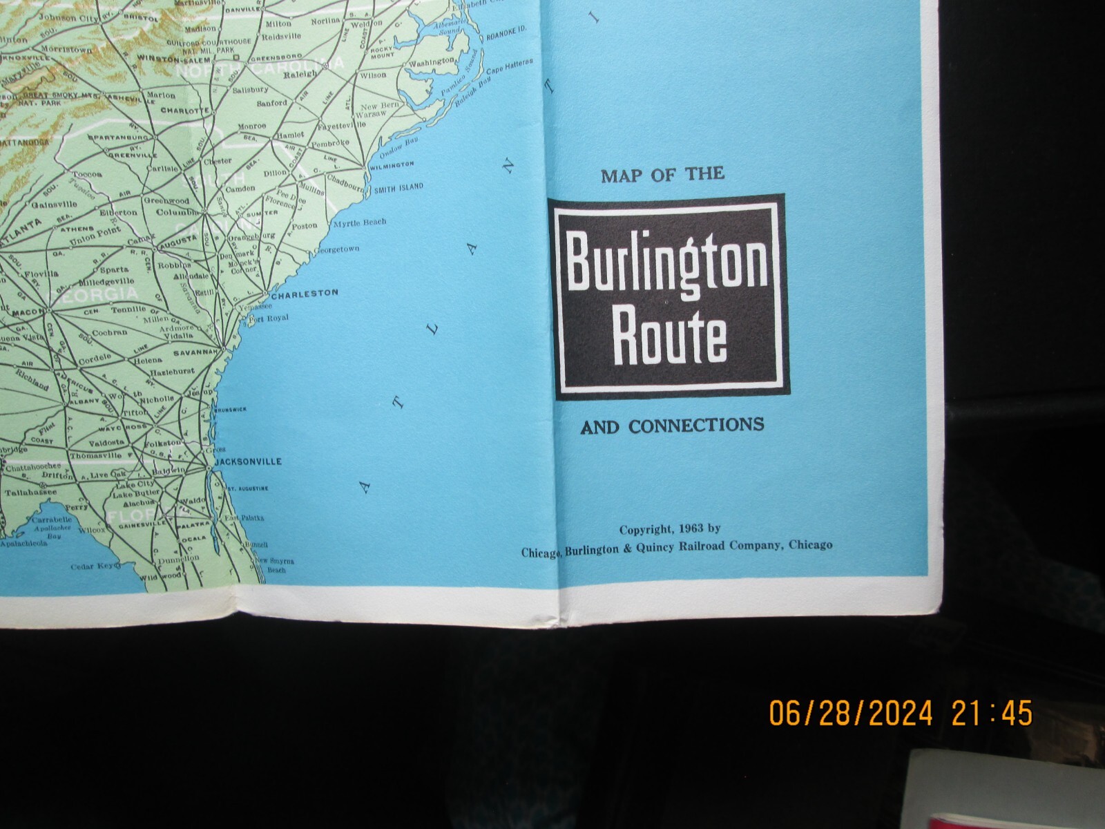 Burlington route map A guide to America’s favorite vacation land 1963