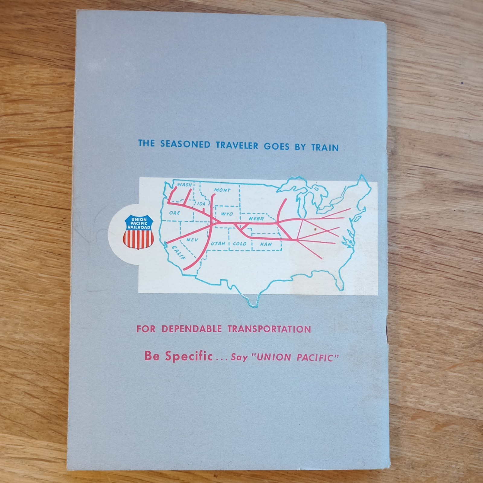 Yellowstone & Grand Teton Union Pacific Railroad Brochure 1954 Map price list