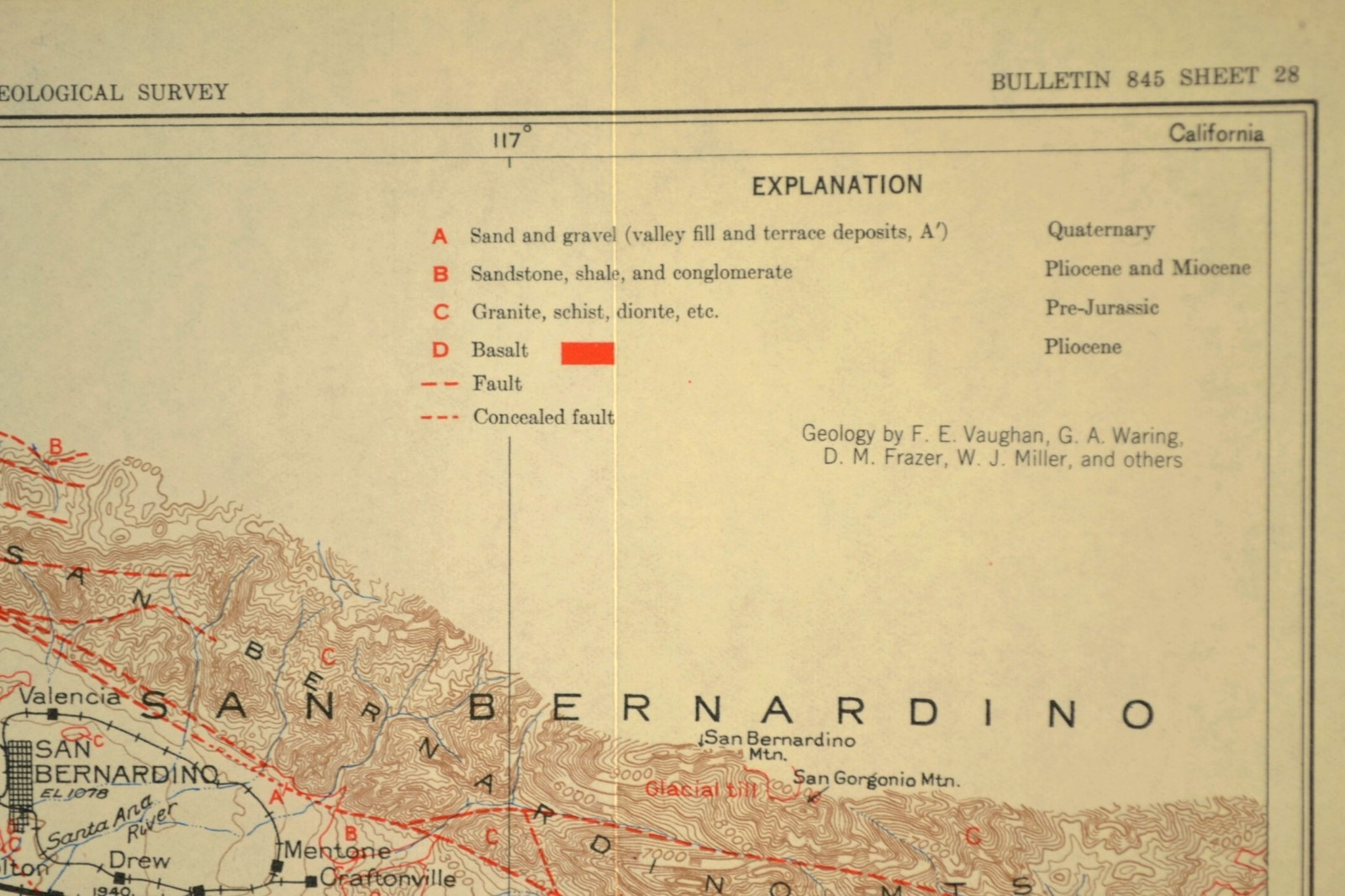 Southern Pacific Railroad Map San Bernardino California Redlands Beaumont Colton