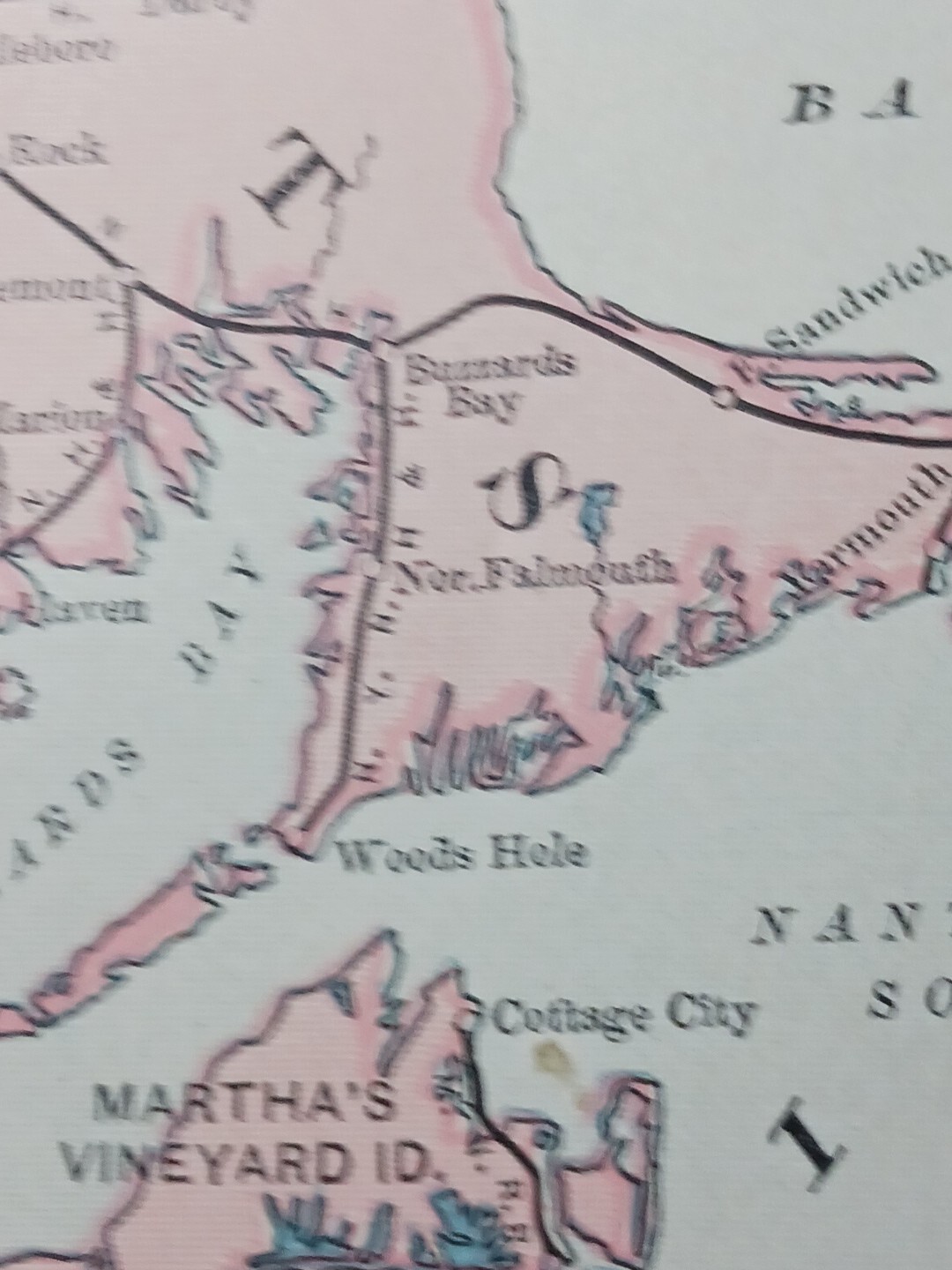 1904 Dated Railroad Map Massachusetts CT R.I. all Lines & Train Routes 11″x9″