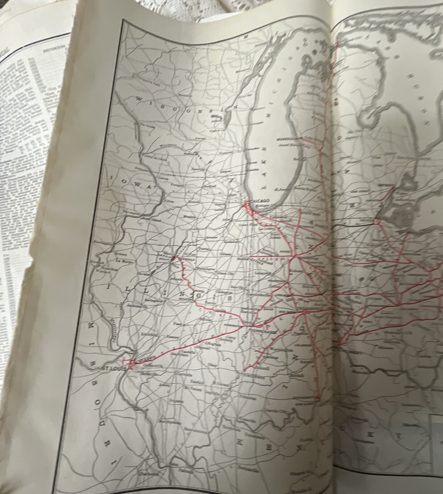Pennsylvania Railroad – Original 1931 System Map. Antique