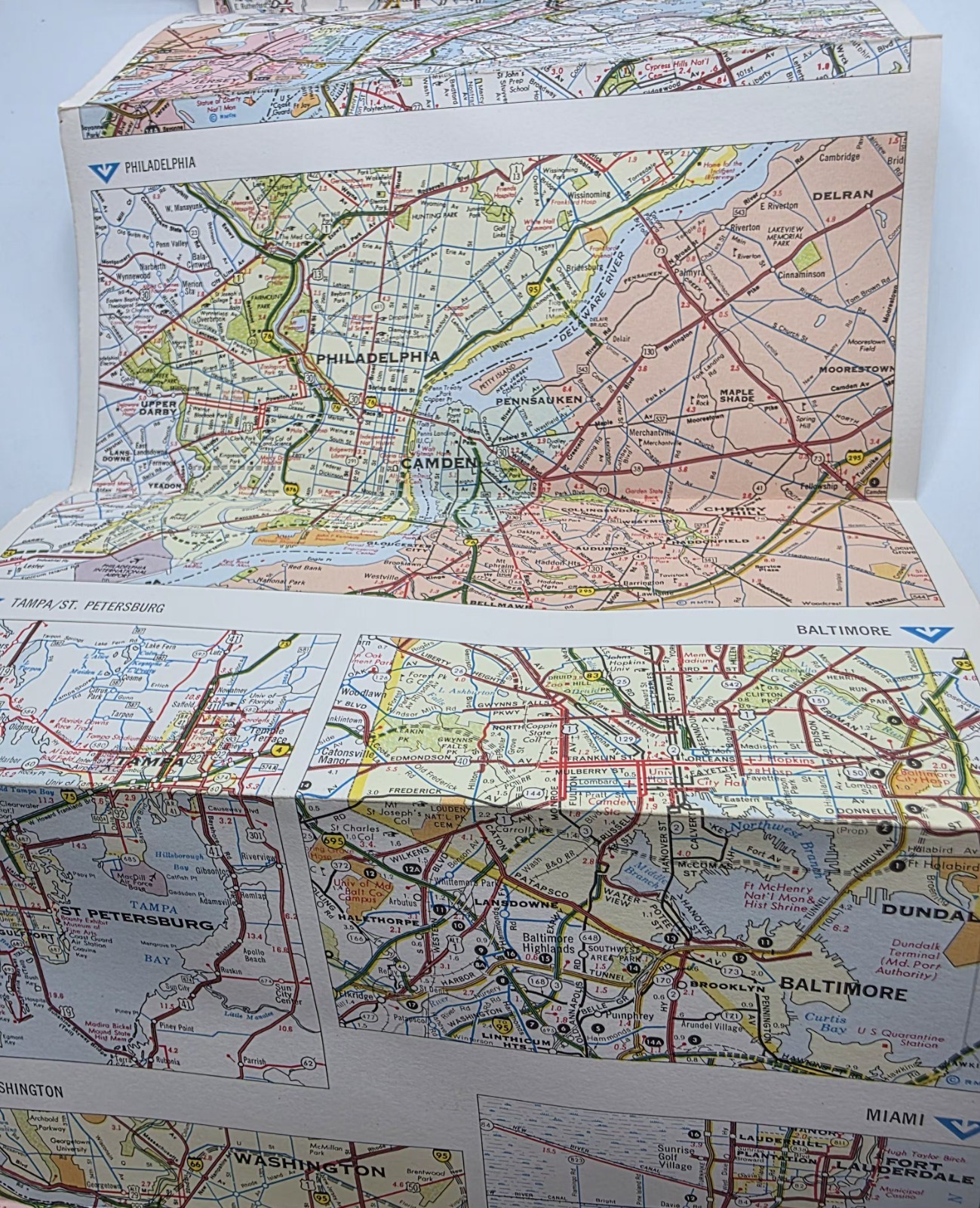 Vintage Rand McNally Road Atlas Map – New York, New Jersey, Connecticut