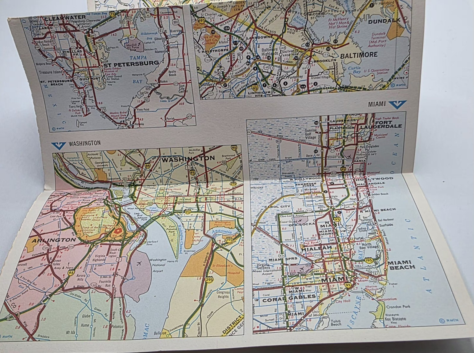 Vintage Rand McNally Road Atlas Map – New York, New Jersey, Connecticut
