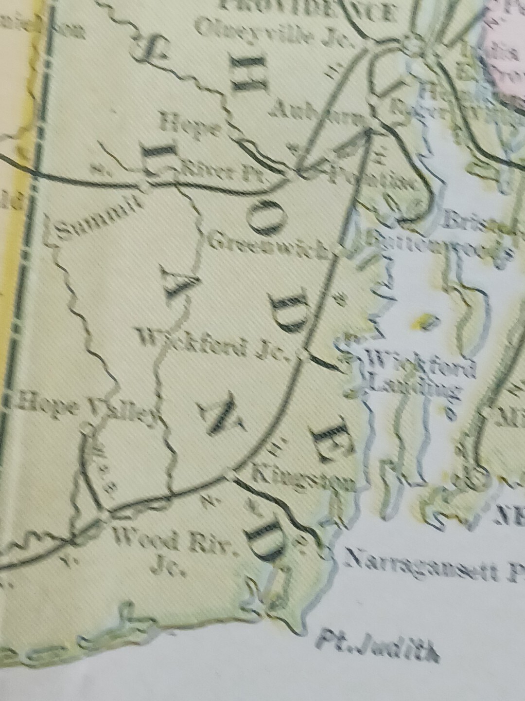 1906 Dated Train Route Map Massachusetts Connecticut all Railroad Lines 11″×9″