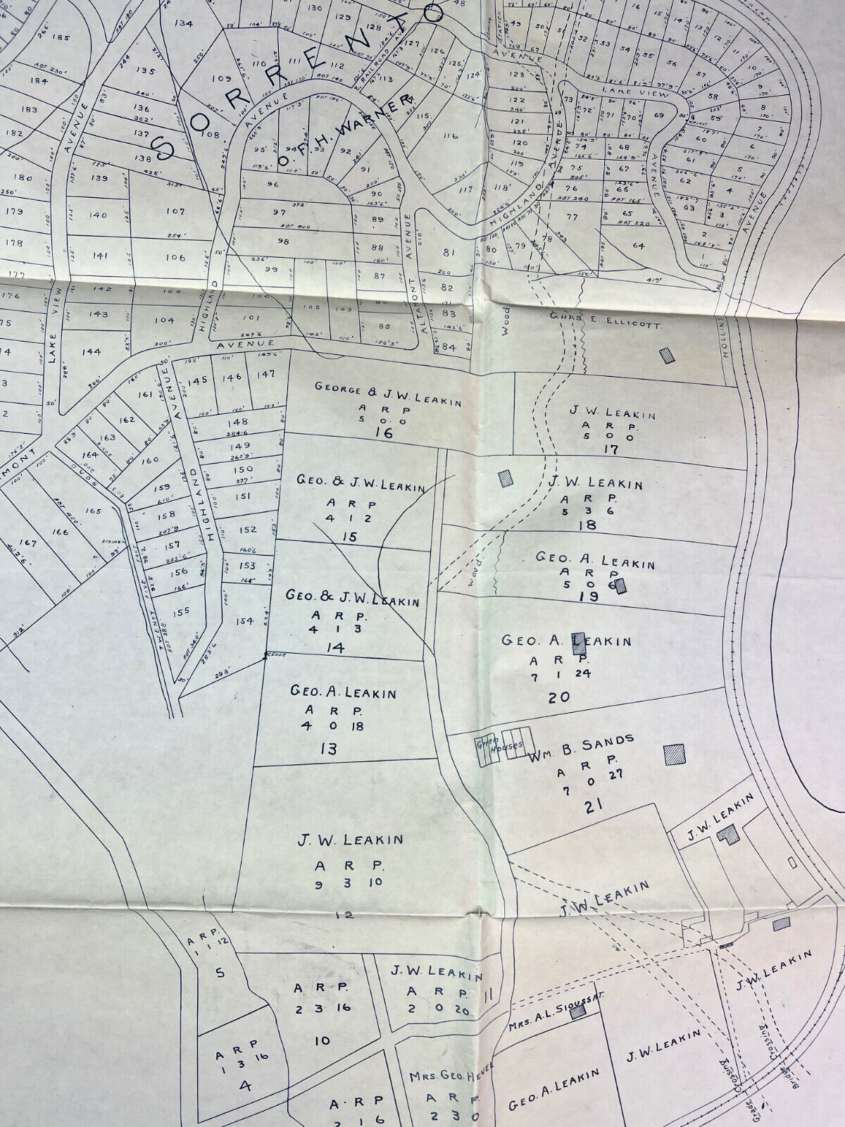 Antique 1903 Susquehanna Railroad Hollins Sorrento Station Map Baltimore MD