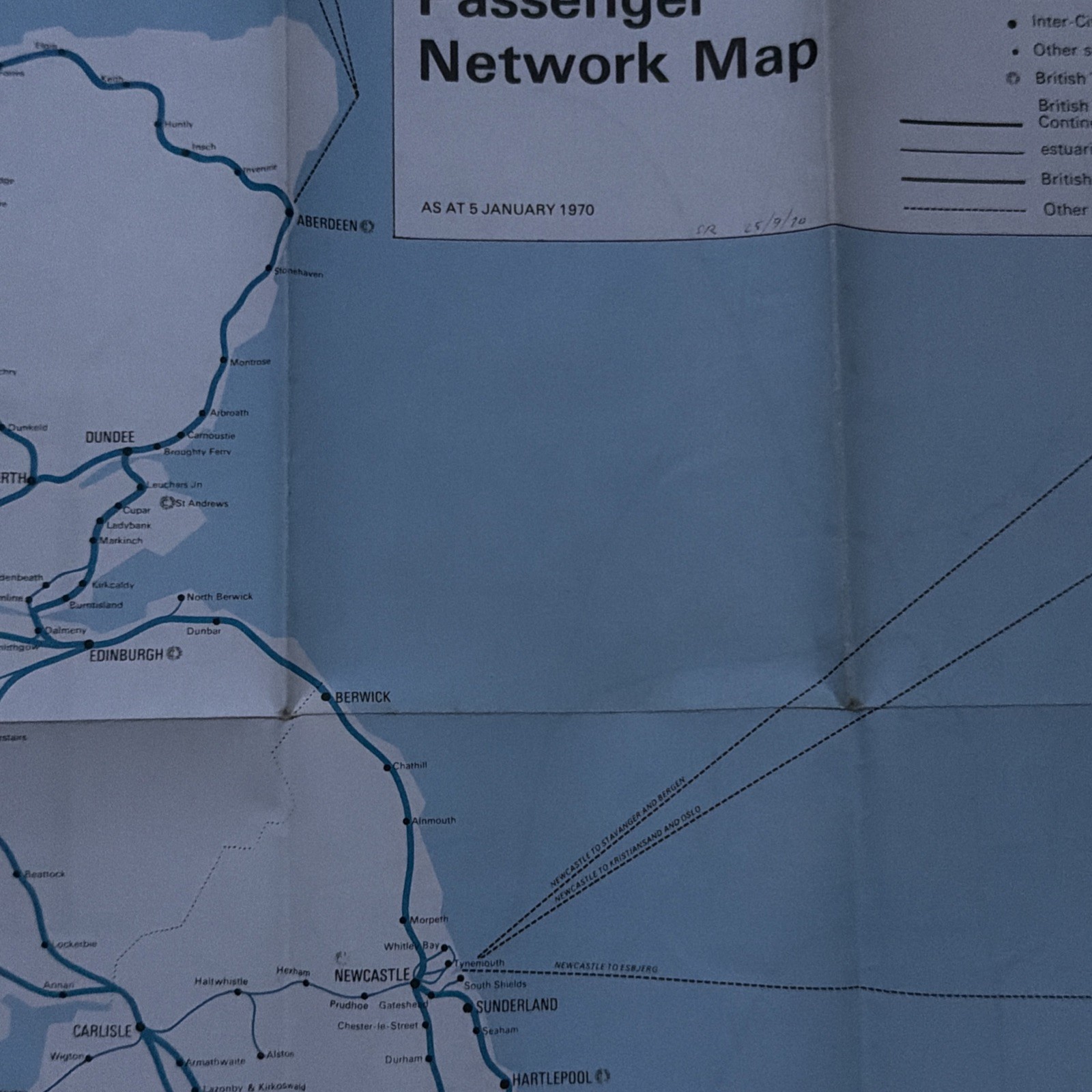 British Rail Passenger Network Map X2 1970 railways Beecham report vintage train