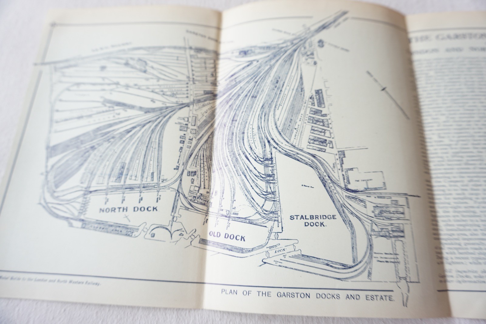 1912 Garston Docks Liverpool Ireland Original Railway Map
