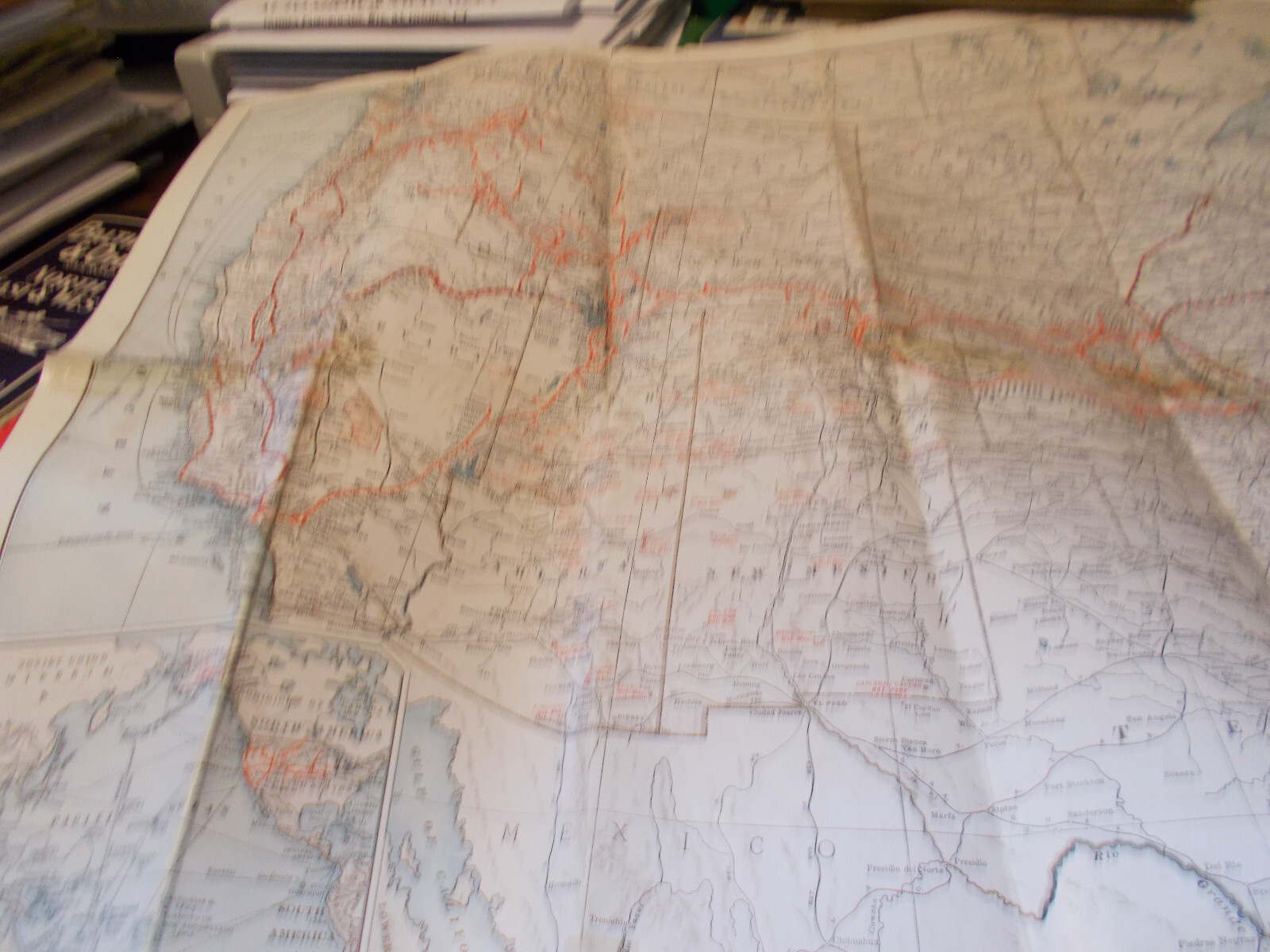 1936 Union Pacific RR Vintage United States Map amd Brochure