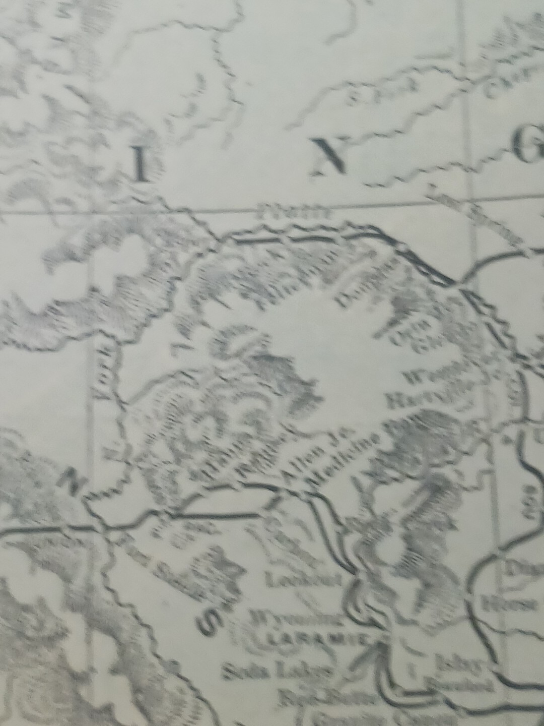 ~1904 Railroad Map MONTANA IDAHO WYOMING All railway Routes Depots 11×9″ vintage