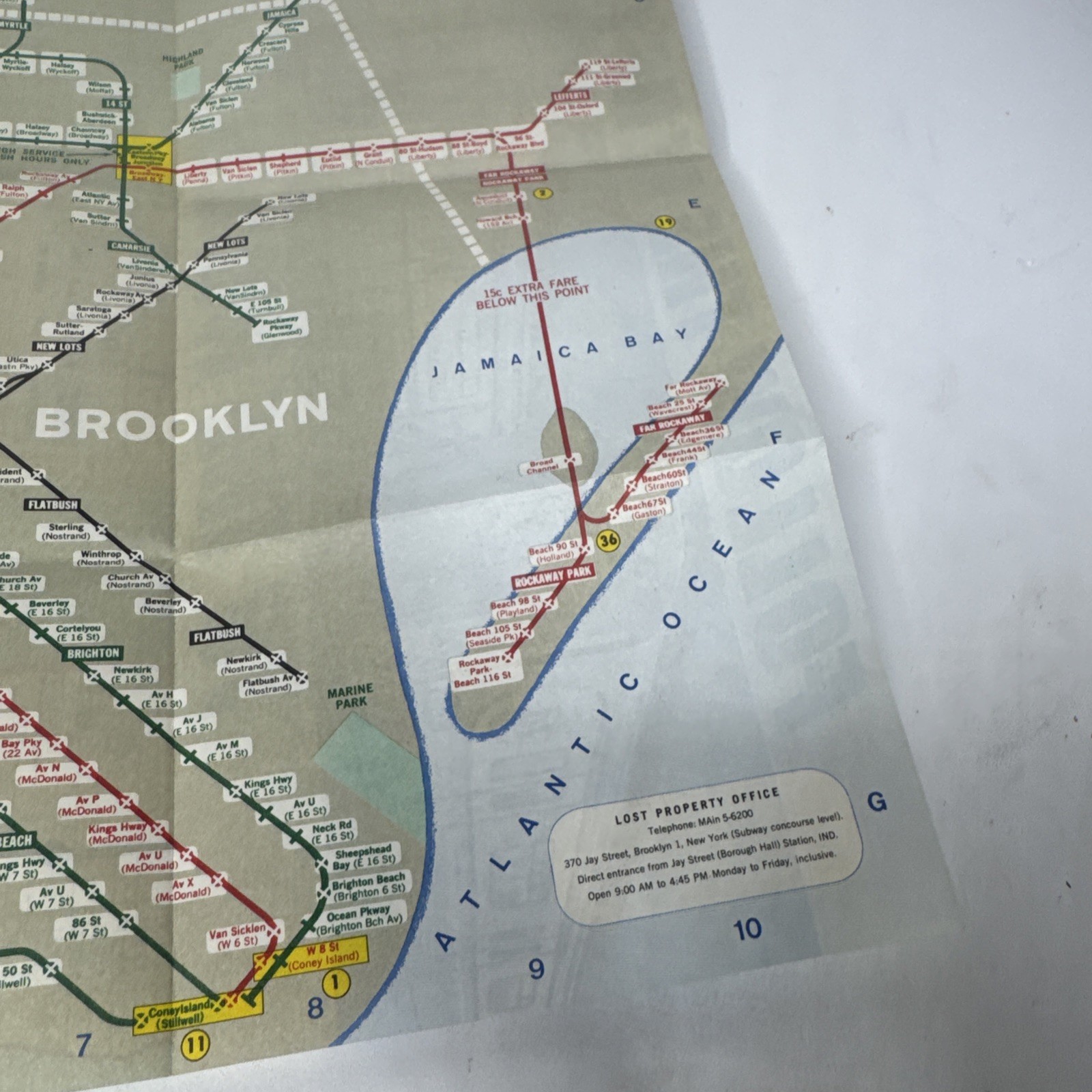 1964 NY Worlds Fair Subway Map New York City Transit Authority Vintage Original