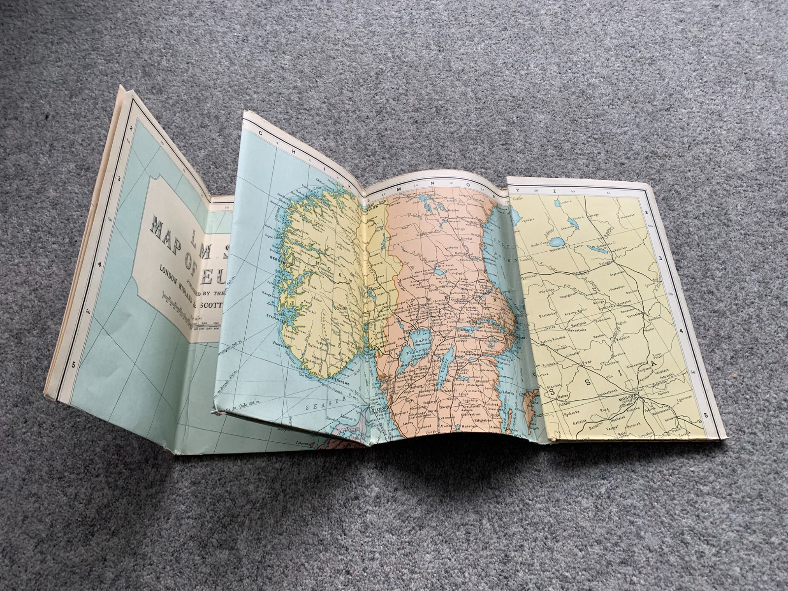 LMS Map Of Europe showing LMS routes to the continent