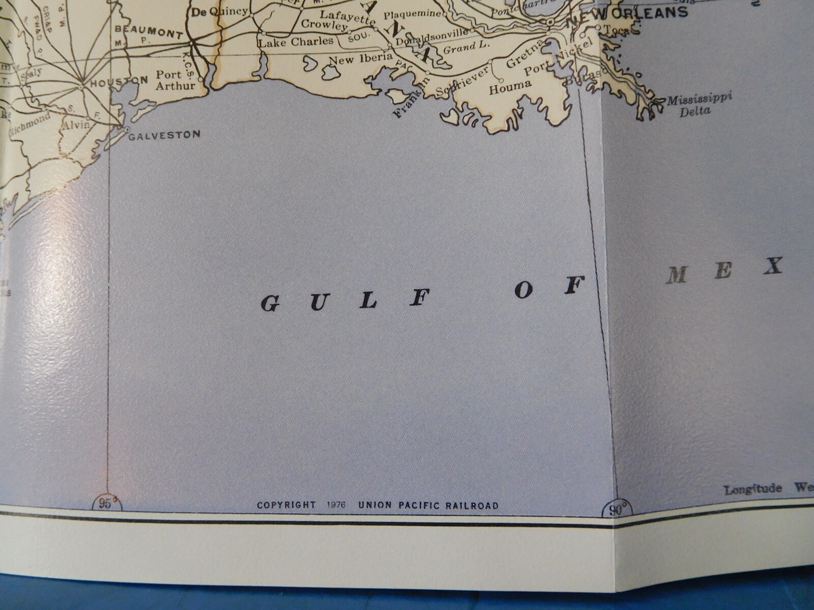Map Union Pacific Railroad United States U.P. Facilities 1976