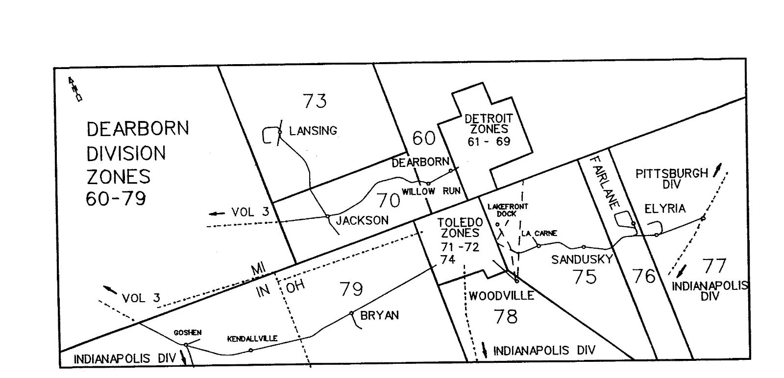Conrail 1995 Dearborn Div Volume 2 Zone-Track-Spot “ZTS” Maps PDF Pages on DVD