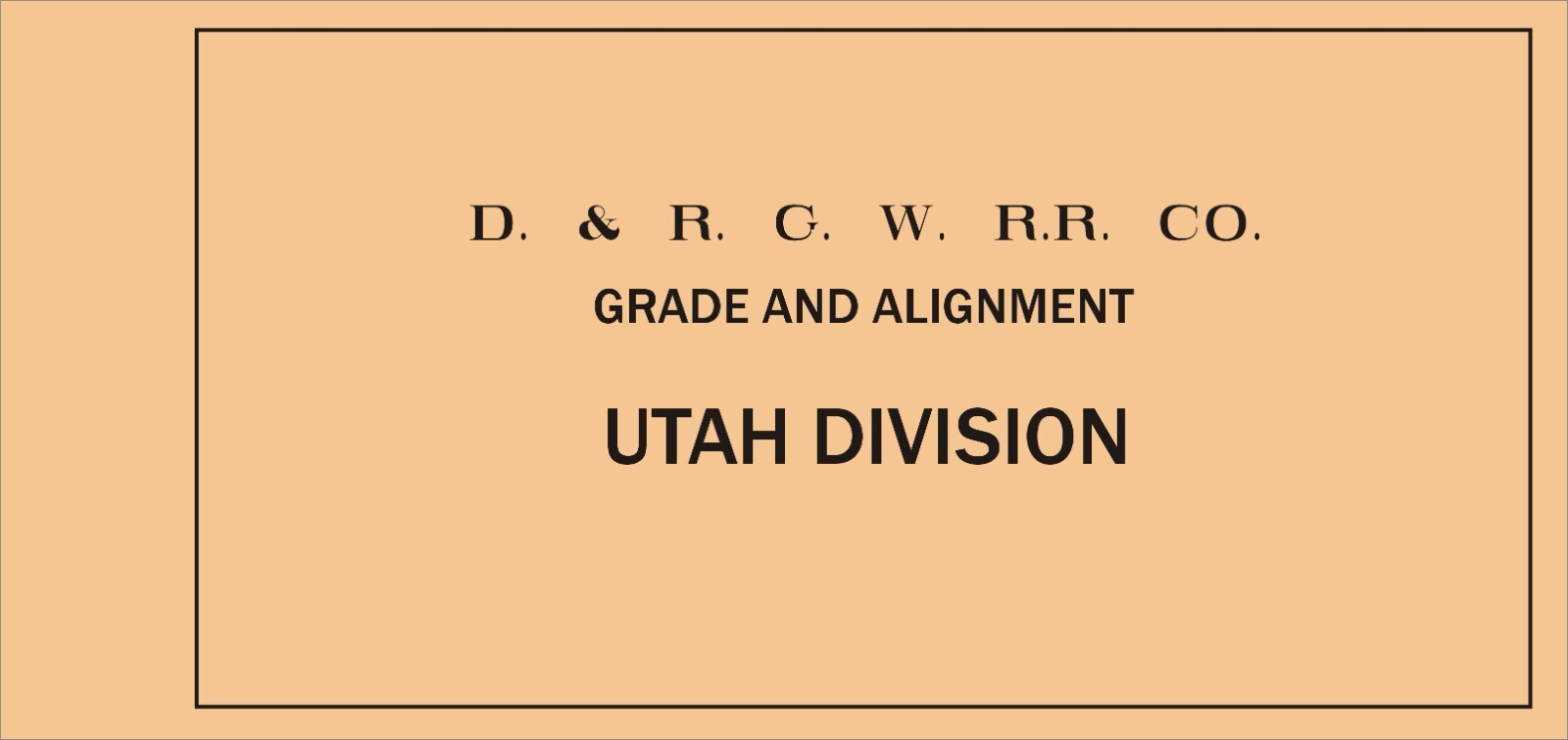 Denver & Rio Grande Western Utah Branches Grade & Alignment PDF Pages on DVD