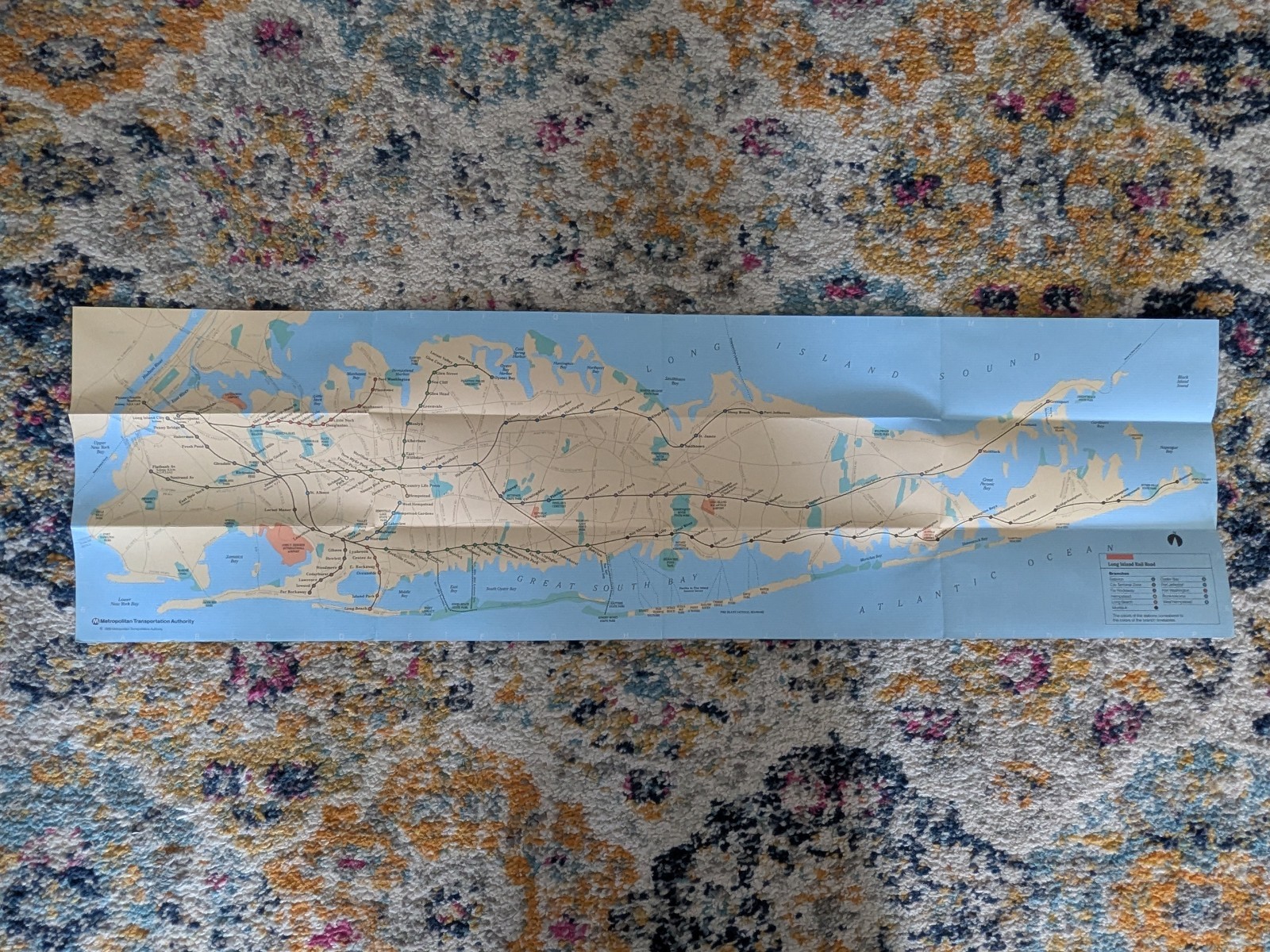 Long Island Rail Road (LIRR) Map 1989
