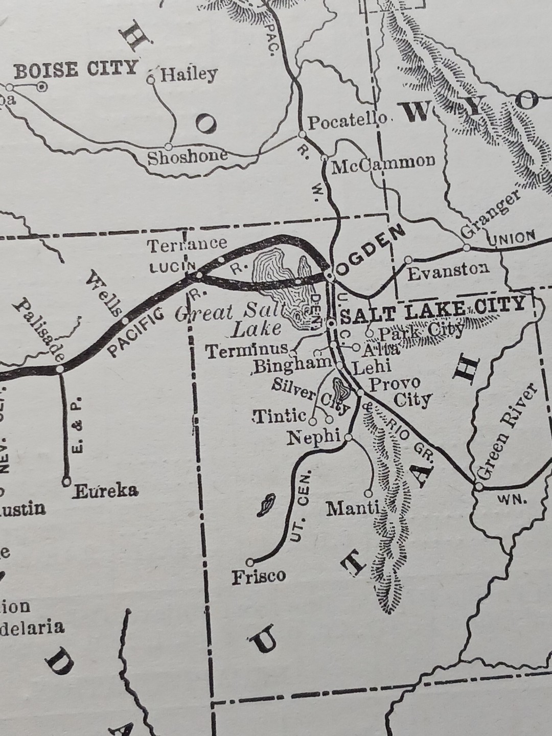 ~1904 Train Route Map SOUTHERN PACIFIC SYSTEM California Arizona Railroad Lines