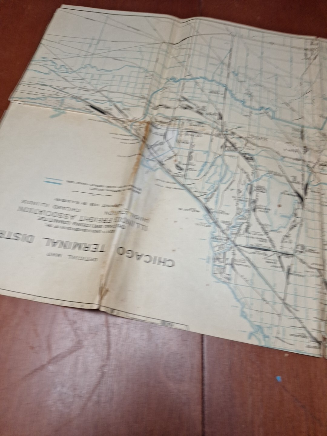 HTF 1935 Official Chicago Switching Committee Railroad Terminal District Map