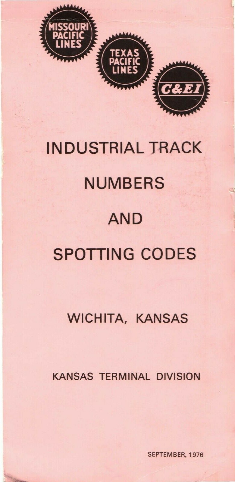 Missouri Pacific 1976 Wichita, KS Kansas Terminal Division PDF Pages on DVD