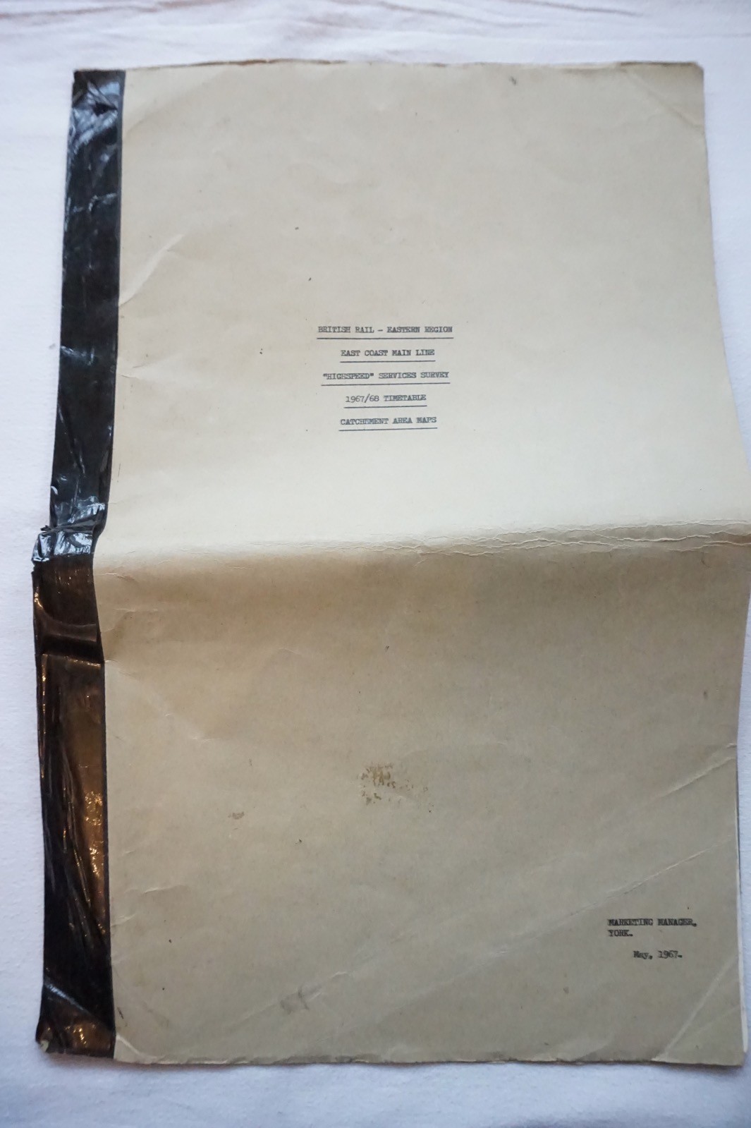 1967 East Coast Main Line Railway Highspeed Services Area Maps