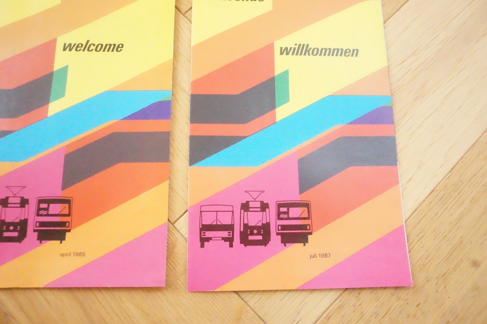 1983 1985 1987 Amsterdam Holland Railway Bus Tram Route Map x3 VGC