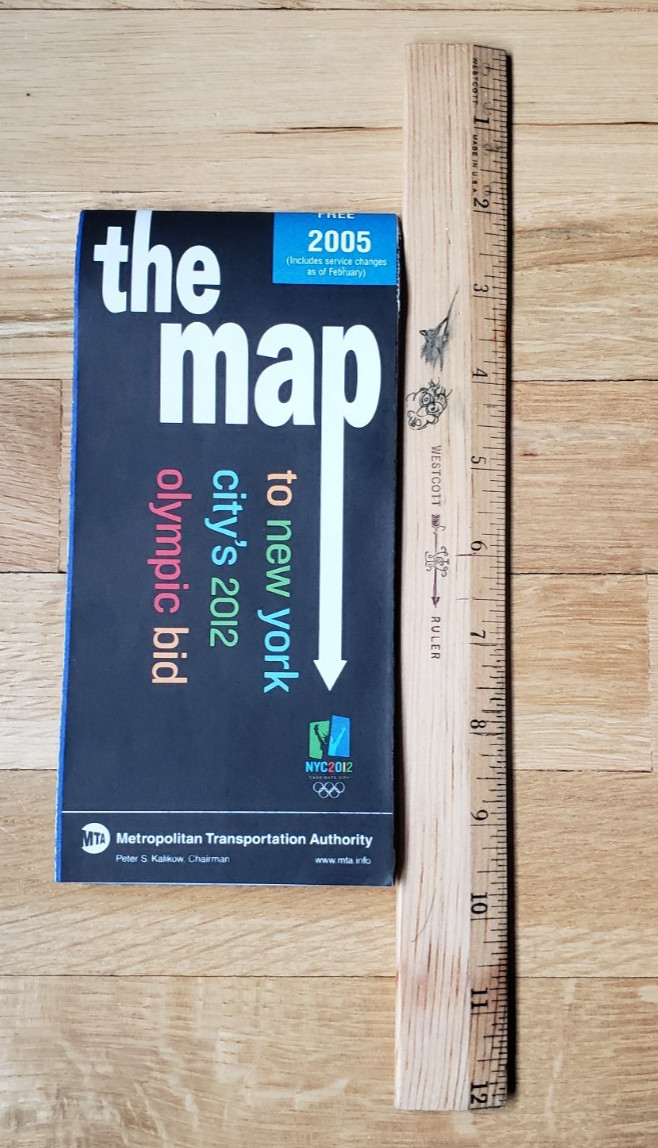 NYC New York City Transit Subway Map Olympic Bid 2005. Mint unused