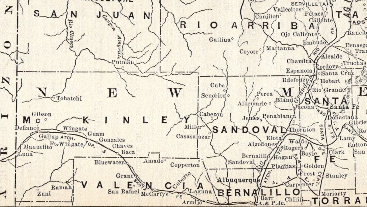 1908 St Louis Rocky Mountain & Pacific Railroad Map Timber & Coal Interests 1966
