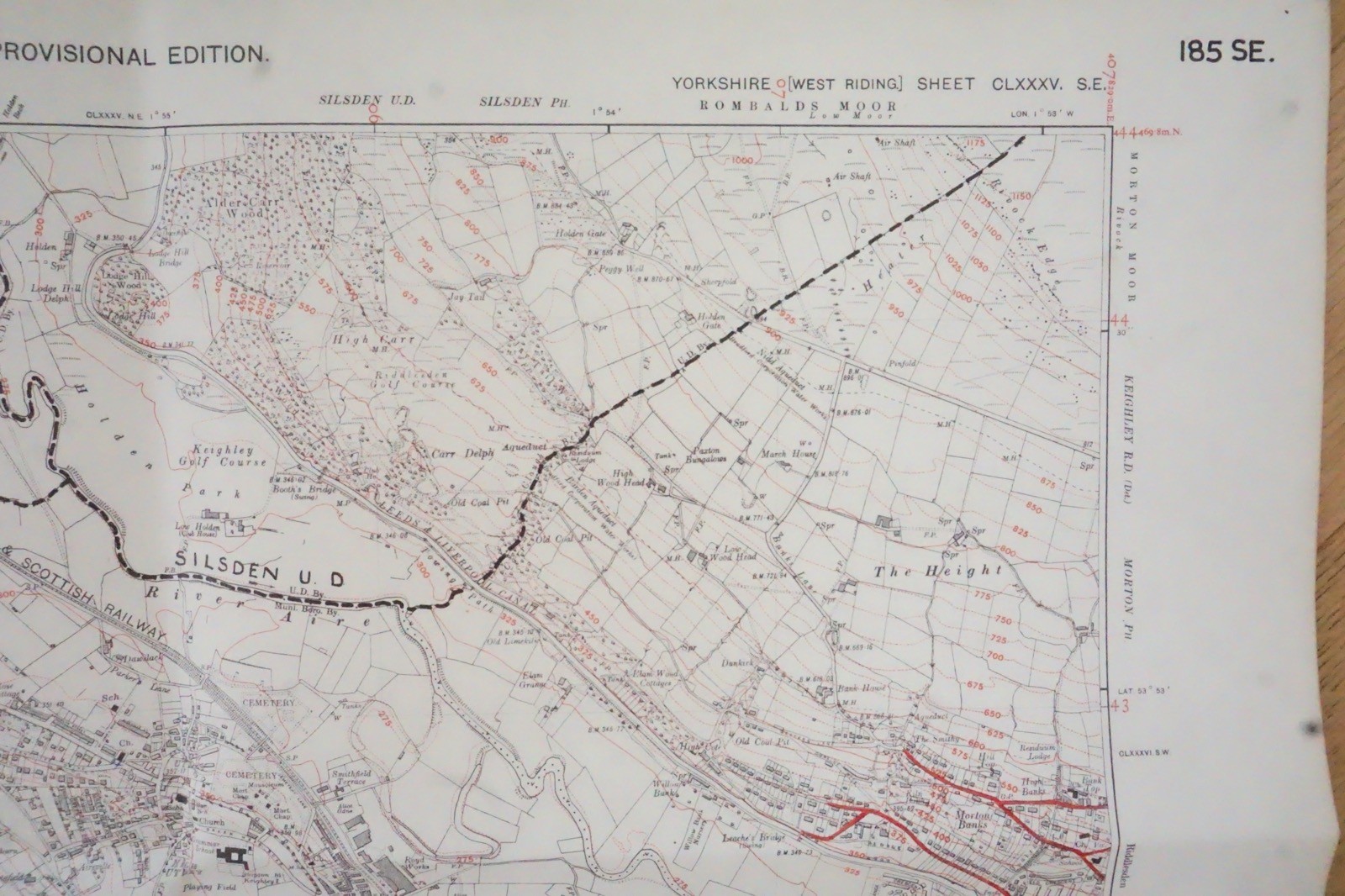 1938 Eastburn Silsden Beechcliffe Yorkshire LMS Railway OS Linen Map Ref 40 *