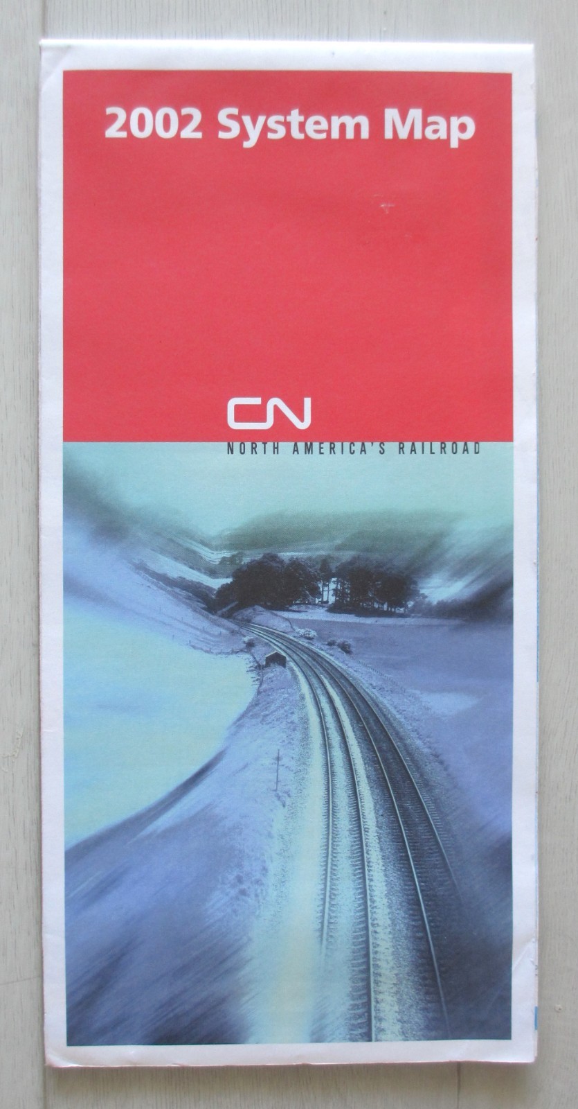 Vintage 2002 Canadian National Railway CN System Map Canada
