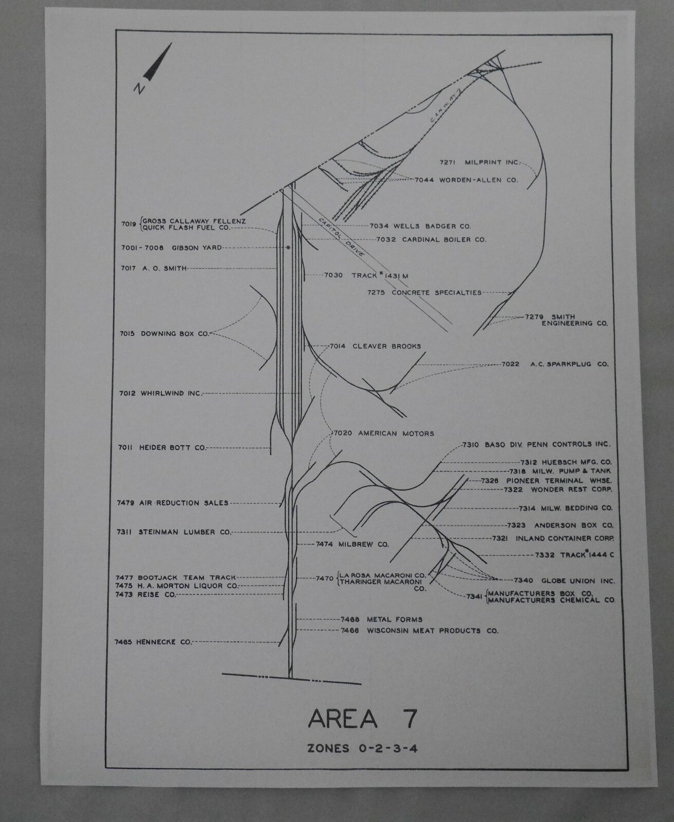 CMSTP&P Milwaukee Road SideTrack, 12 Individual Maps Detailing Business Tracks