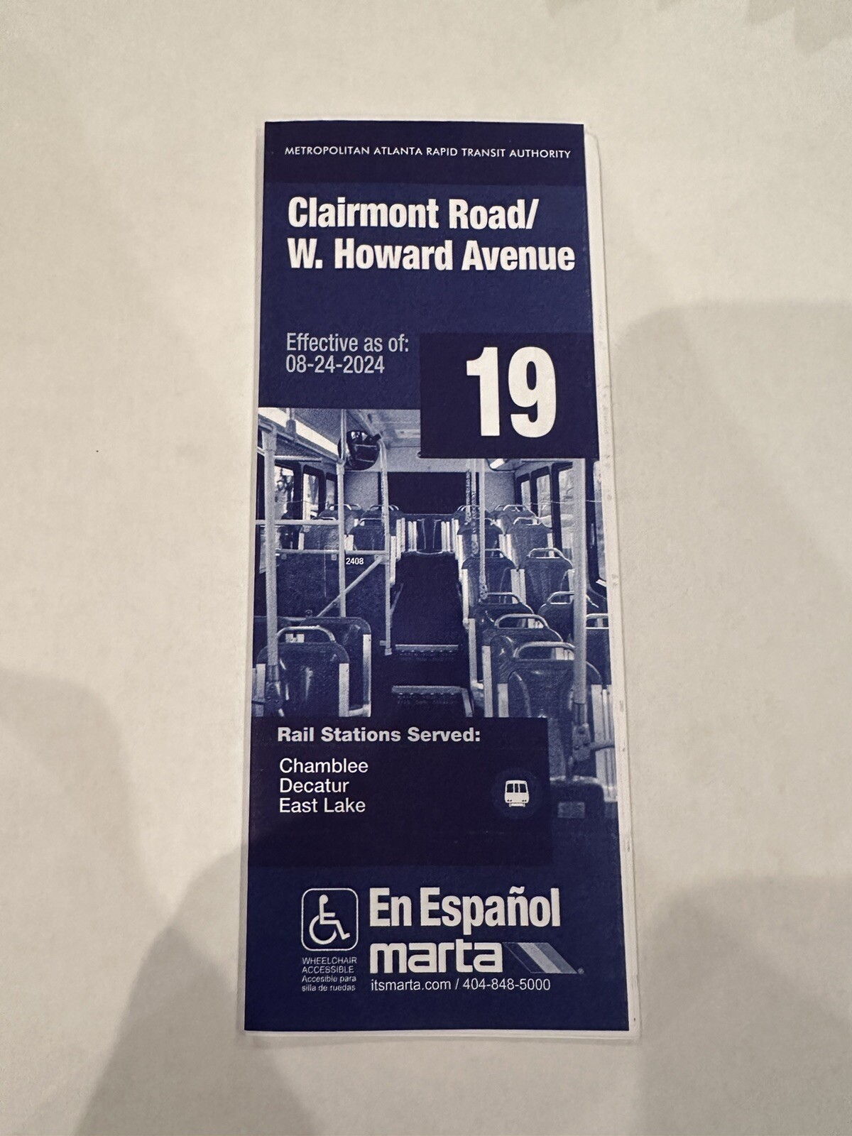 MARTA Bus Route 19 Map – Clairmont Road / W. Howard Avenue Schedule