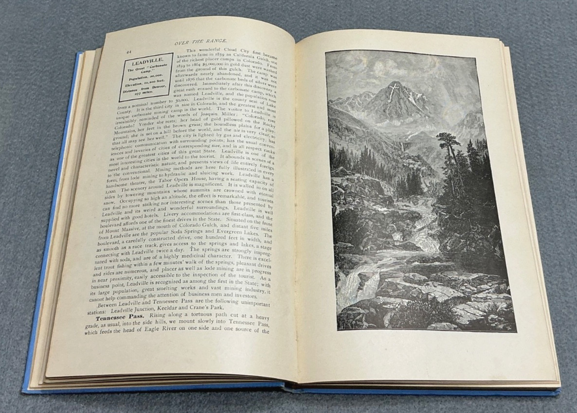 1899 DENVER RIO GRANDE RAILROAD COLORADO-CALIFORNIA WESTERN GUIDEBOOK w/RARE MAP