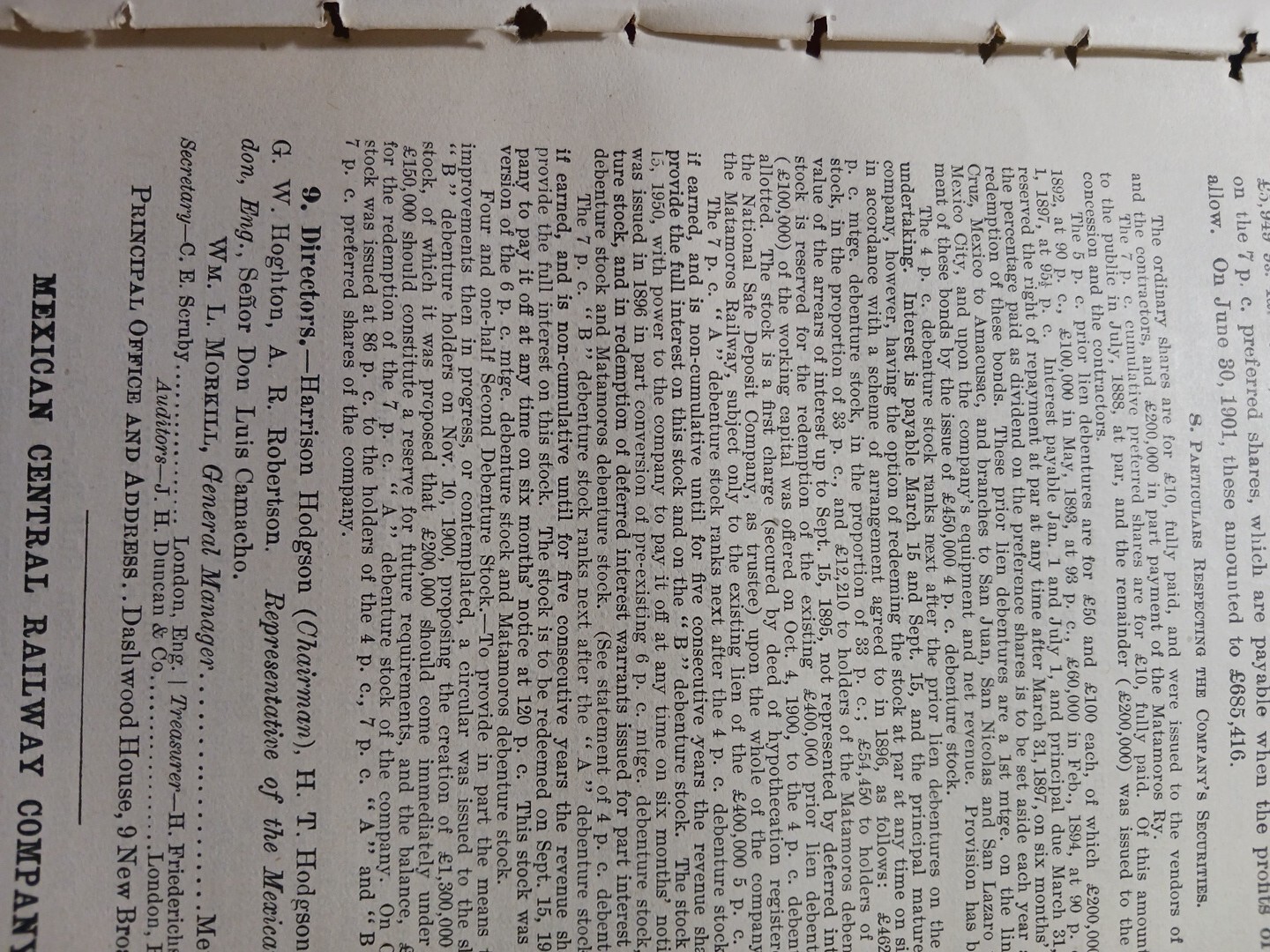 1902 Train Route Map + Report INTEROCEANIC RAILWAY OF MEXICO Vera Cruz Railroad