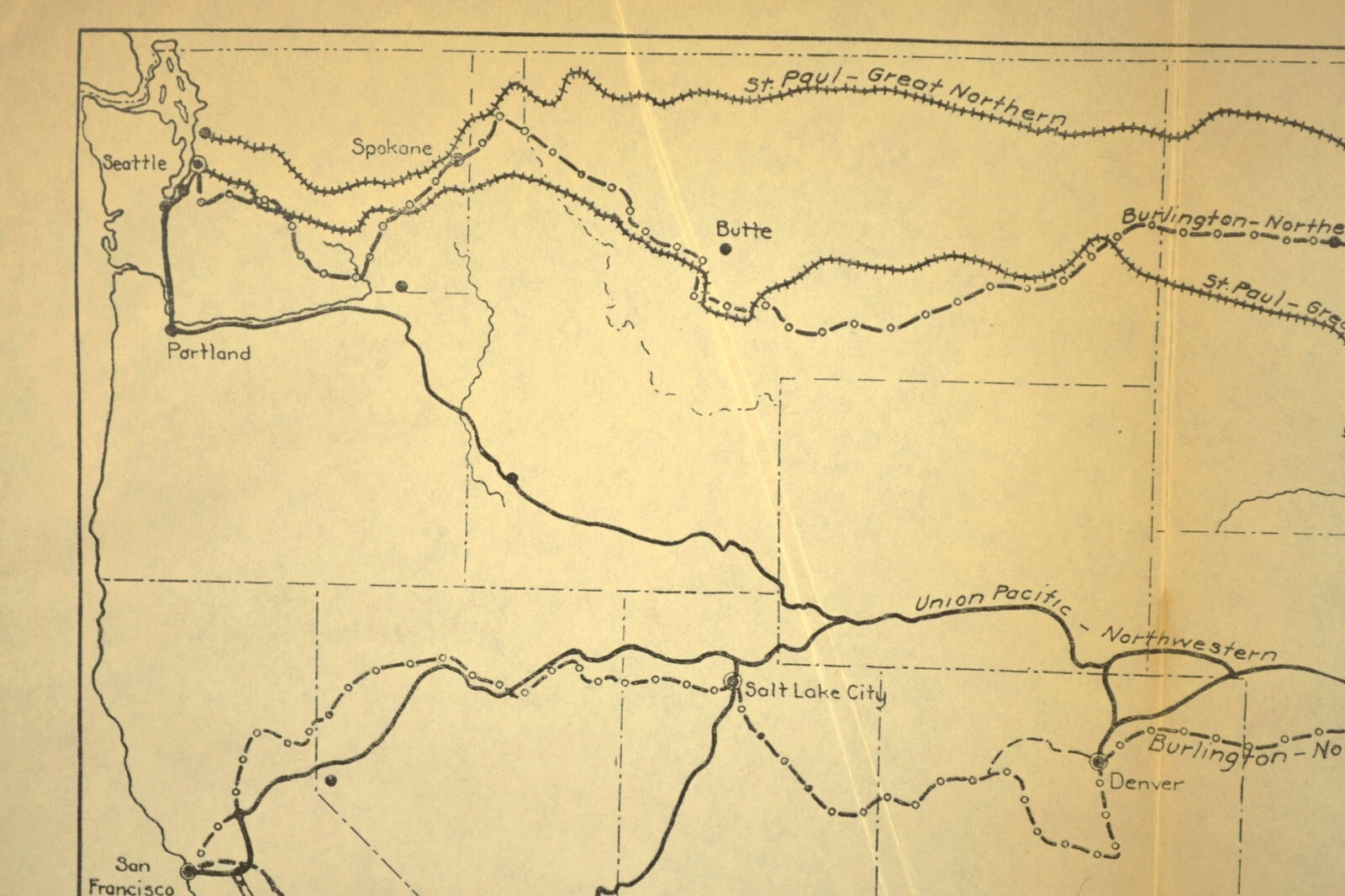 Antique Railroad Map Proposed Consolidated RR Merger Plan Ripley RARE Original